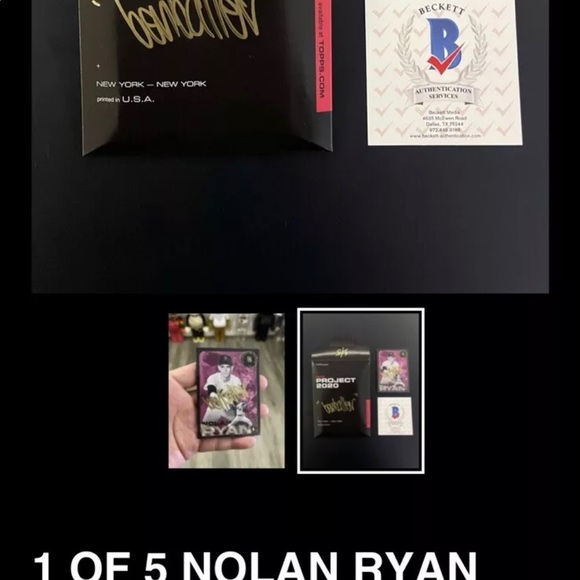 Ben Baller 1 Of 5 Gold Ink Auto Topps 2020 Nolan Ryan Sold Out 1min - Picture 7 of 7